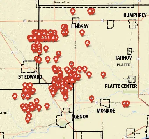 Nebraska Power Outage Map Overview